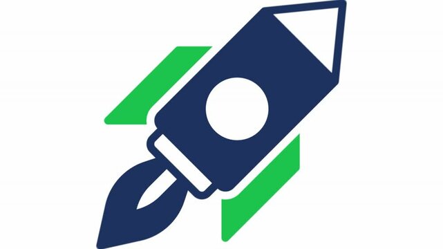 Rocket icon vector. Simple outline rocket sign