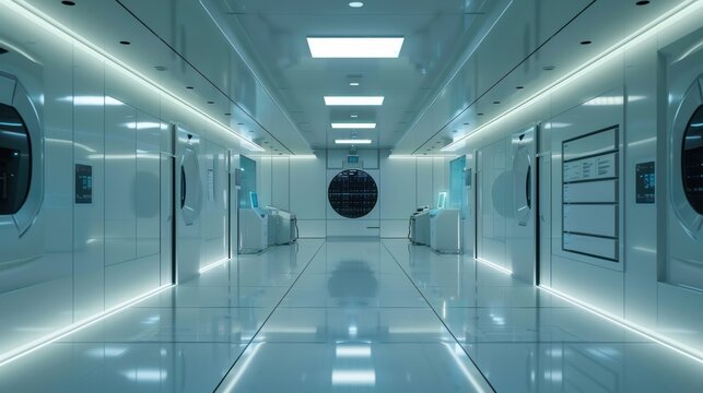 Corporate Espionage in a Futuristic Underground Laboratory Setting