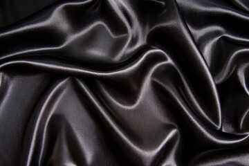 Fototapeta premium Shimmering Black Satin Fabric Texture