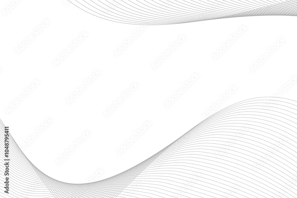 Poster abstract grey wave lines pattern on white background with space for your text vector eps 10