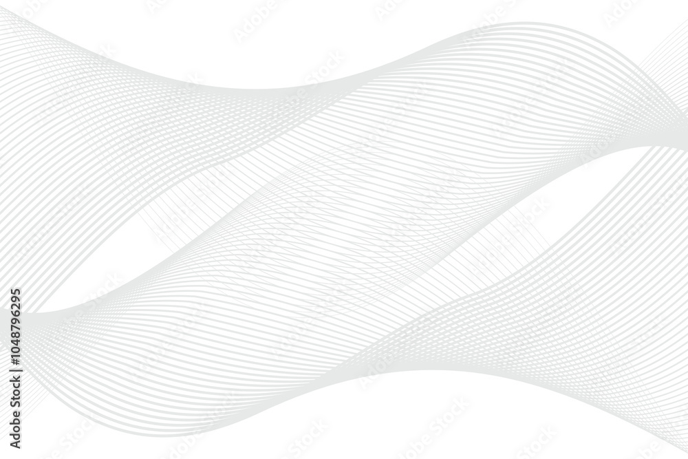 Poster abstract grey wave lines pattern on white background with space for your text vector eps 10