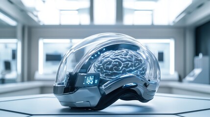 Fototapeta premium Futuristic Brain Helm