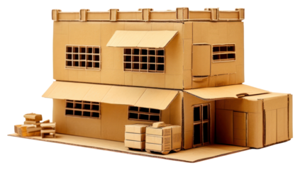 PNG Comercial building cardboard carton box.