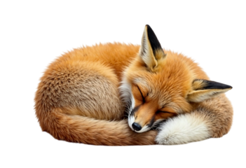 red fox isolated on white