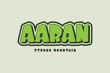 3d text effect with the word 