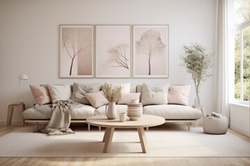 Interior of a Scandinavian style living room