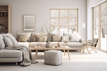Interior of a Scandinavian style living room