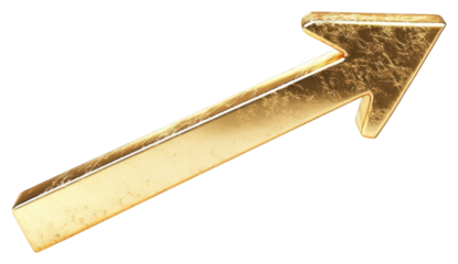 PNG Gold up arrow gold success growth.