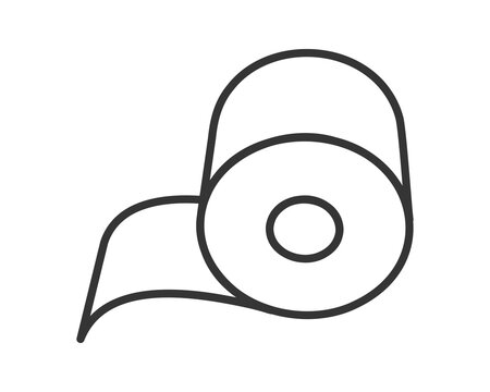 recommend clip art: Toilet paper roll or tube icon design, template for wc. Bathroom hygiene icons, kitchen cleaning towel. Blank soft scroll product.