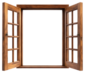 PNG Window wooden frame style.