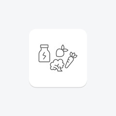 Food Ingredients thinline icon , vector, pixel perfect, illustrator file