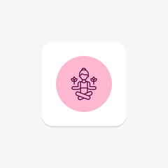 Wellness Retreat icon, retreat, relaxation, nature, spa pentaglow , editable vector icon, pixel perfect, illustrator ai file