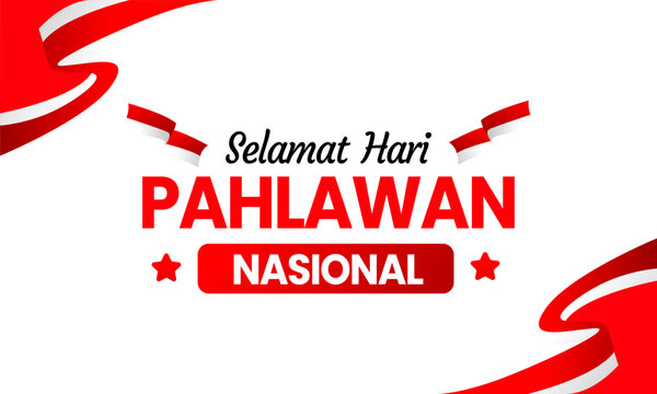 happy national heroes day indonesia template