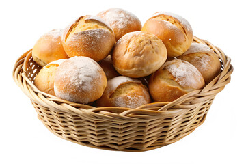 Wicker Basket with Freshly Baked Bread