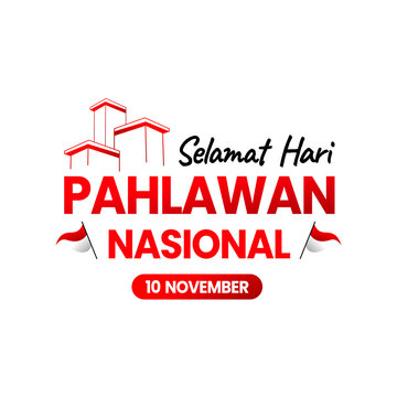 happy national heroes day indonesia template