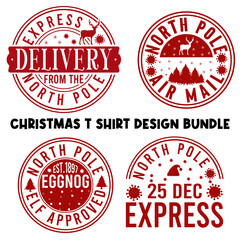 Christmas t Shirt Design Bundle vector merry Christmas, December, emblem, Red, Custom, white Background