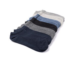 New Cotton Socks Isolated, Folded Sportswear Set, Classic Unisex Cotton Socks Collection