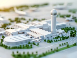 An airport expansion project with workers from both the public and private sectors