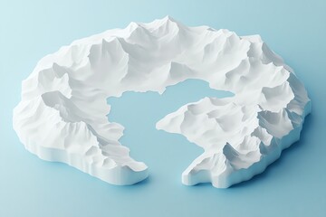 Obraz premium Climate change reshaping national borders