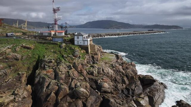 Faro Cabo Priorino de Ferrol en Coruna Galicia
