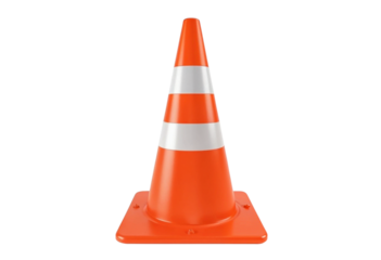 traffic cone isolated on white