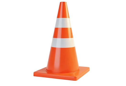 traffic cone isolated on white
