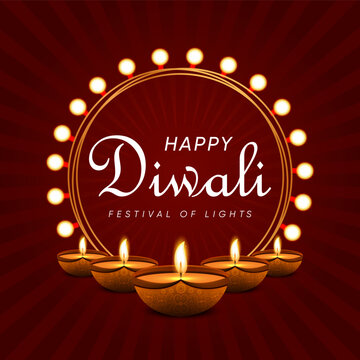 Happy Diwali post design, greetings banner design