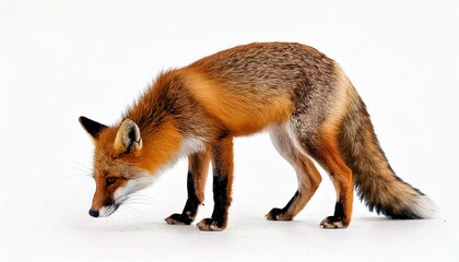 Obraz premium red fox vulpes isolated on white