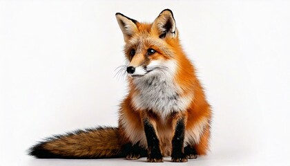 Fototapeta premium red fox vulpes isolated on white