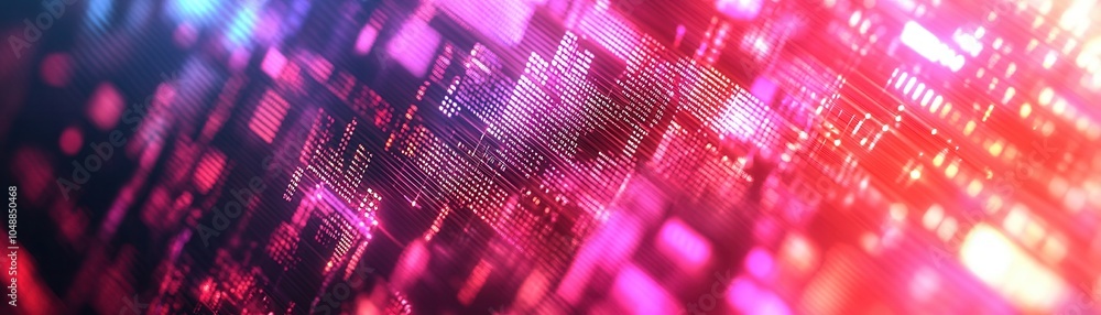 Poster vibrant abstract background featuring colorful patterns and geometric shapes, ideal for technology a