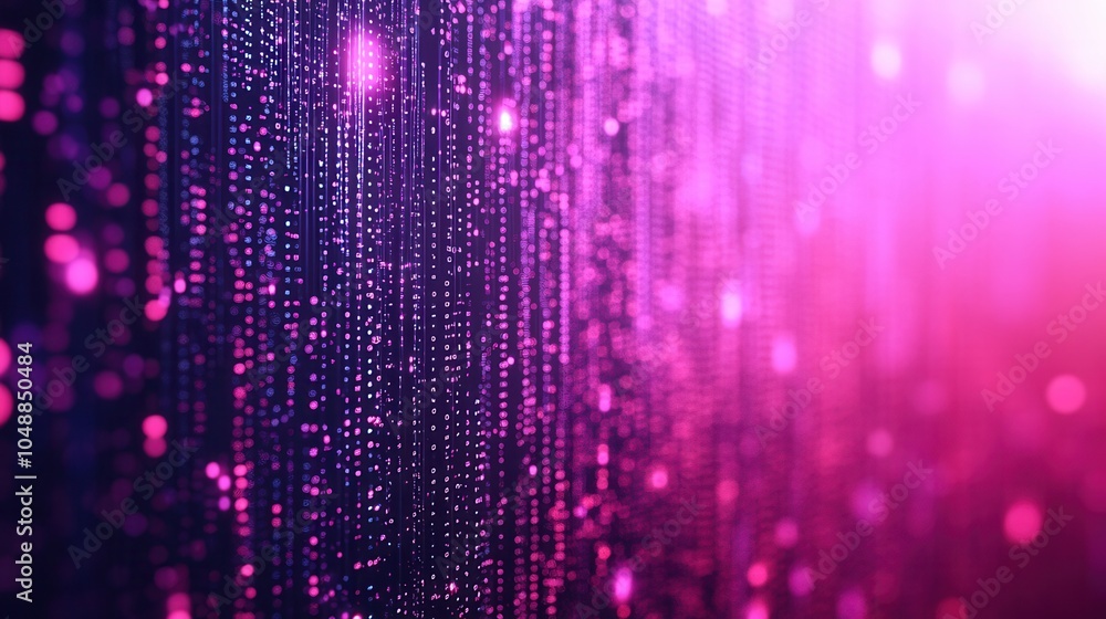 Poster vibrant abstract background featuring sparkling pink lights and shimmering particles, creating a mag