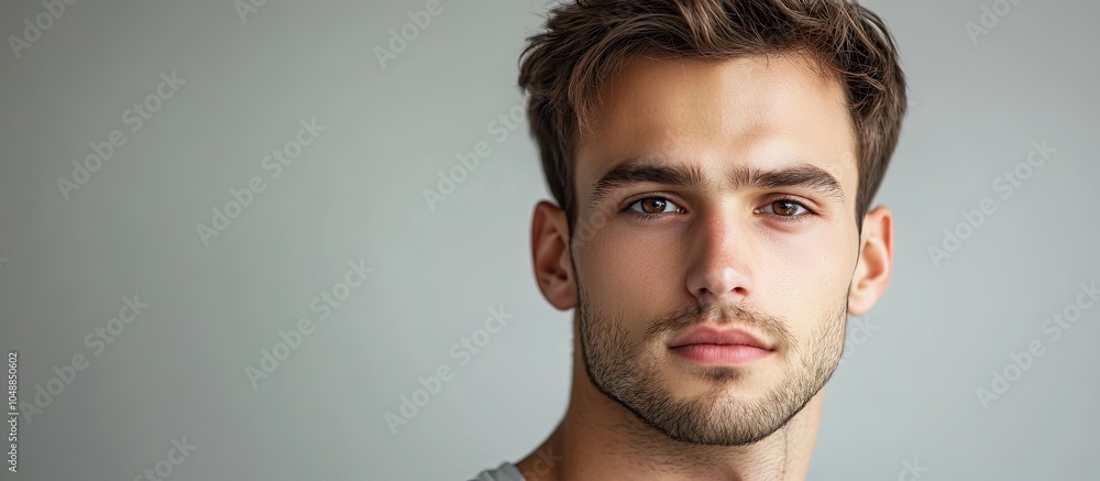 Poster attractive young man. with copy space image. place for adding text or design