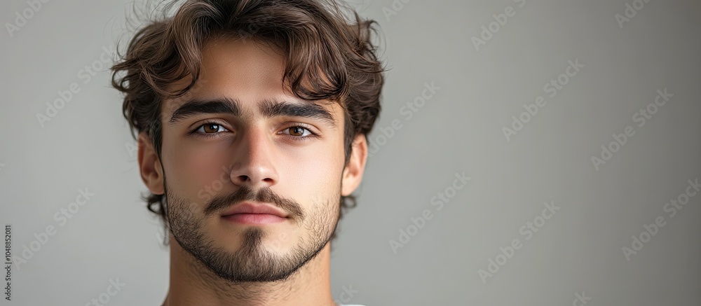 Aufkleber Portrait of an attractive young man. with copy space image. Place for adding text or design
