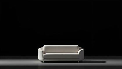 黒い部屋　ソファ　概念　空間
