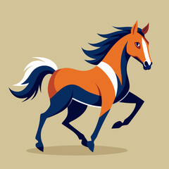 horse cartoon isolated on white