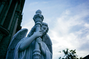 angel statue in church