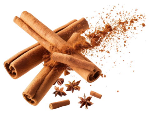 PNG Cinnamon spice food white background.
