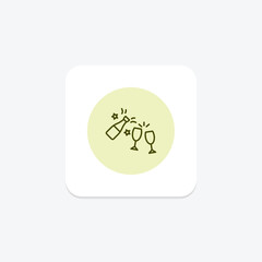 Food Celebration pentaglow  , vector, pixel perfect, illustrator file