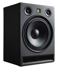 Fototapeta premium Music studio speaker monitor isolated on transparent background. Produced with Generative AI.