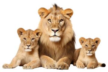 PNG Lion family wildlife mammal animal.