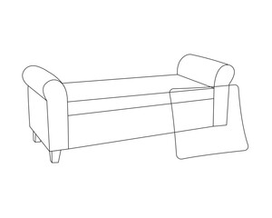 FURNITURE - thin line vector icon . Pixel perfect. Editable stroke.