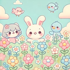 Obraz premium easter seamless pattern