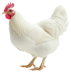 Fototapeta premium PNG Single white chook hen chicken poultry animal.