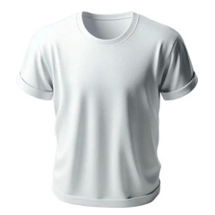 White isolated t-shirt customizable mockup 