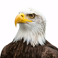 Obraz premium majestic bald eagle portrait with sharp focus on feathers and eyes