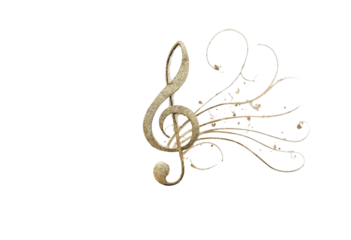 treble clef on white background