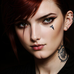 beautiful redhead woman