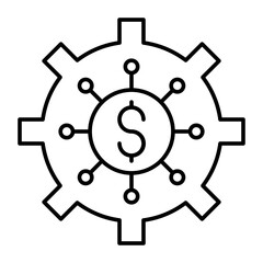 Fintech Vector Line Icon Design