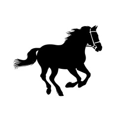 horse vector Sihlouette isolated on white background