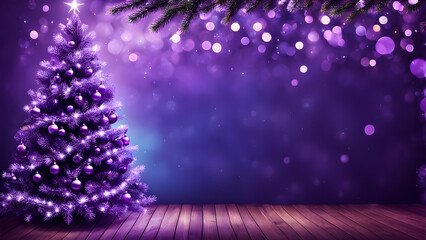purple christmas tree